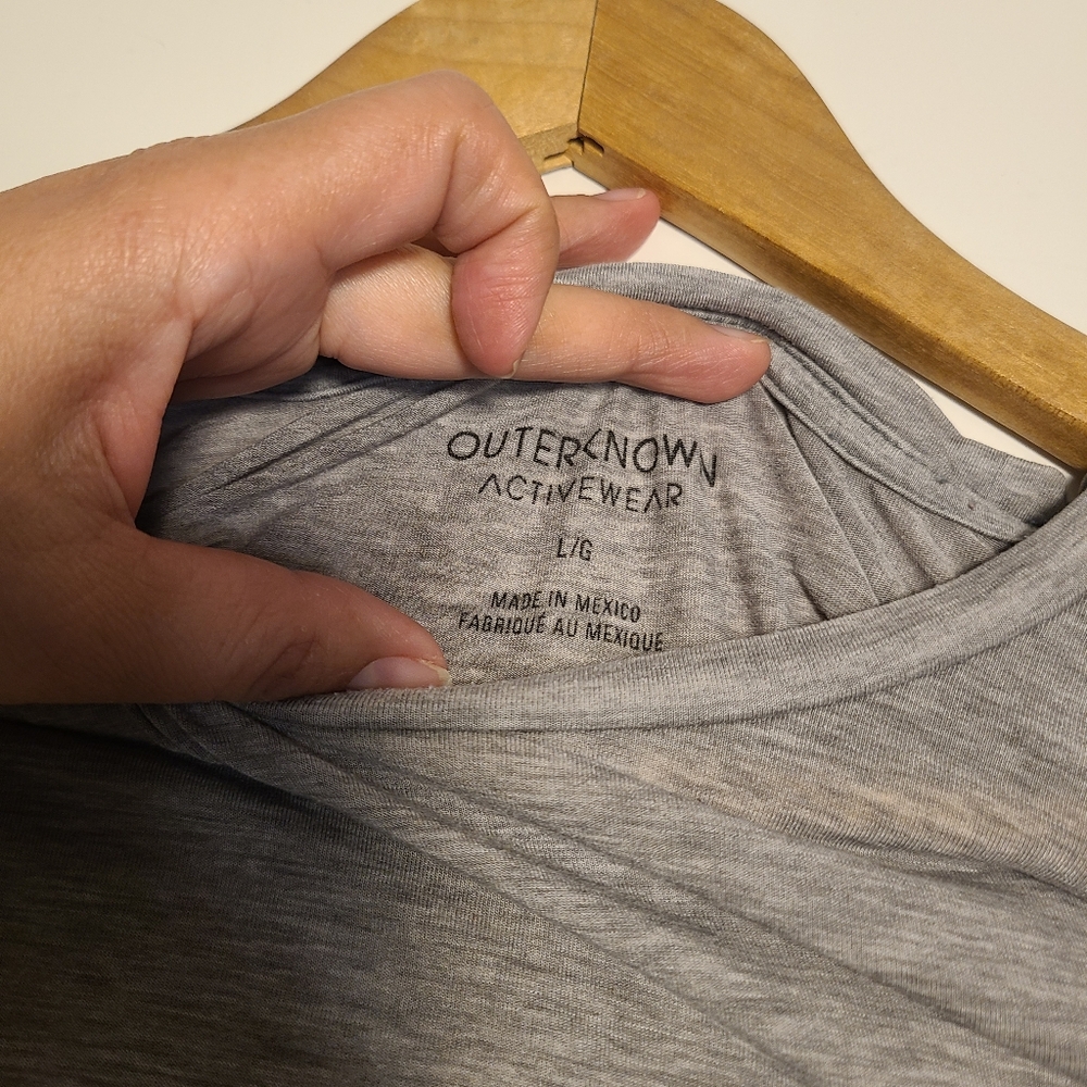 Outerknown Origin Tee Large Gray Polyester Tencel… - image 8